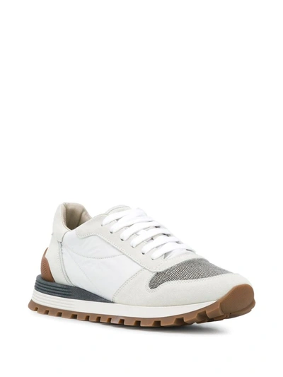 Shop Brunello Cucinelli Round Toe Lace-up Sneakers
