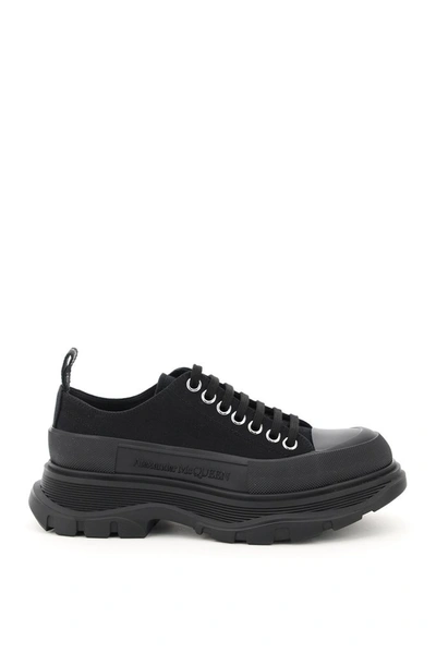 Shop Alexander Mcqueen Tread Slick Sneakers In Black