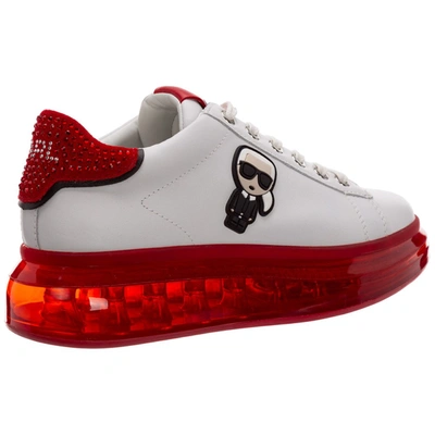 Shop Karl Lagerfeld K/ikonik Transparent Sneakers In Red