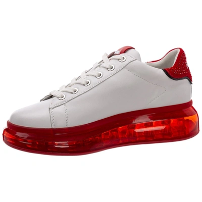 Shop Karl Lagerfeld K/ikonik Transparent Sneakers In Red