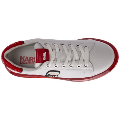 Shop Karl Lagerfeld K/ikonik Transparent Sneakers In Red