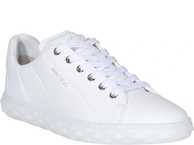 Shop Jimmy Choo Diamond Light Sneakers In White