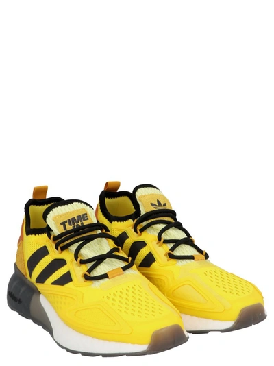 Shop Adidas Originals Ninja Zx 2k Boost Sneakers In Yellow