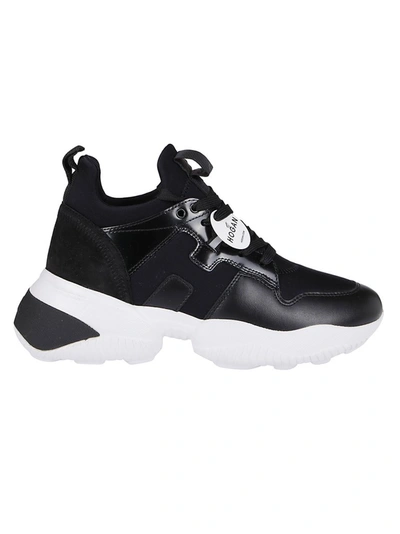 Shop Hogan Interaction Sneakers In Black