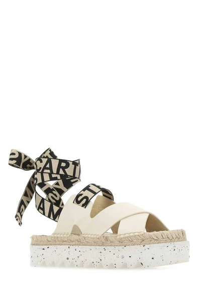 Shop Stella Mccartney Gaia Alter Mat Sandals In White