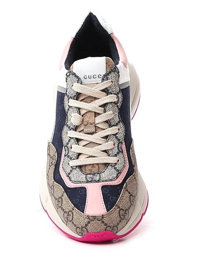 Shop Gucci Rhyton Sneakers In Multi