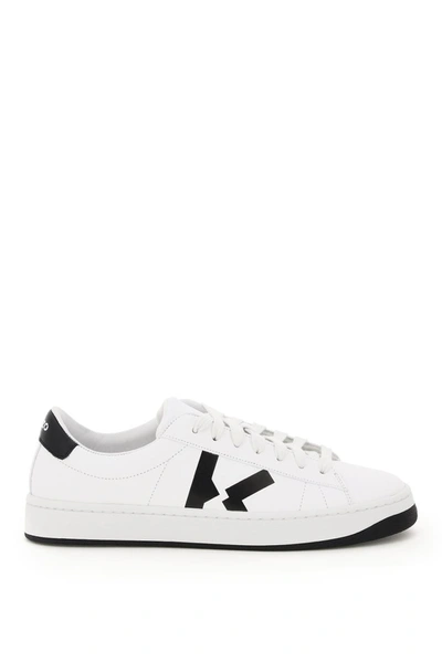 Shop Kenzo Kourt K Logo Sneakers In White