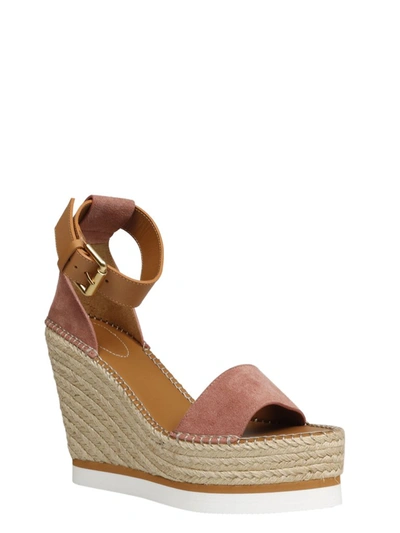 Shop See By Chloé Wedged Sandals In Pink