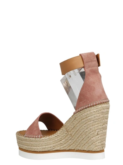 Shop See By Chloé Wedged Sandals In Pink