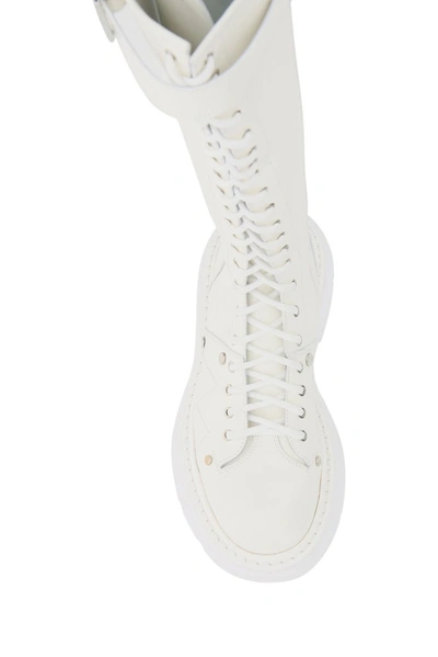 Shop Alexander Mcqueen Tread Knee In White