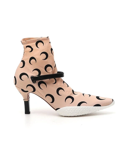 Shop Marine Serre Crescent Moon Printed Ankle Boots In Multi