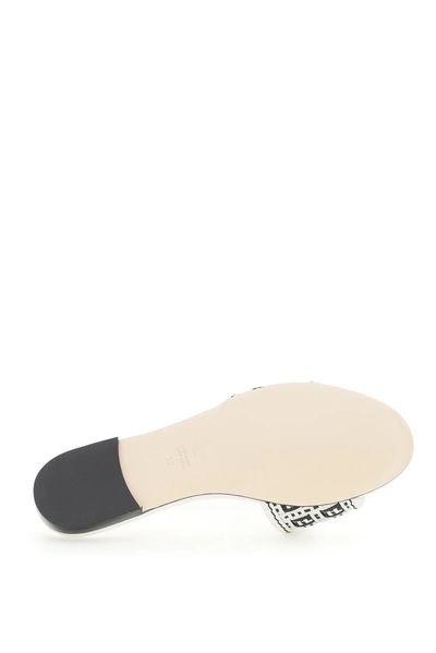Shop Fendi Ff Interlace Sandals In White