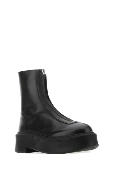 Shop The Row Zipped Ankle Boots In Black