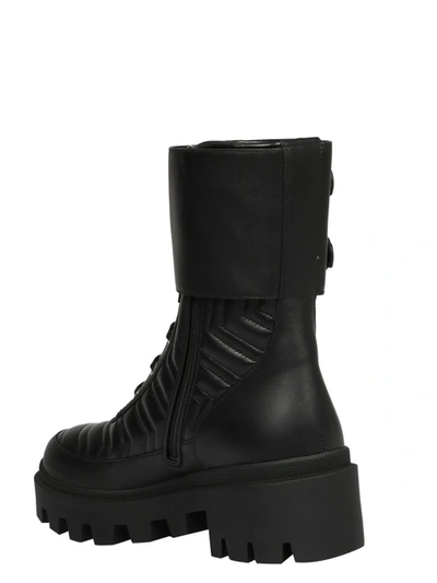 Shop Gucci Interlocking G Frances Combat Boots In Black