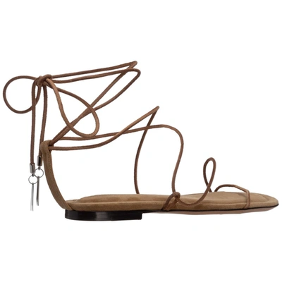 Shop Isabel Marant Strappy Flat Sandals In Brown