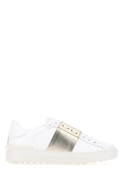 Shop Valentino Garavani Rockstud Low Top Sneakers In White