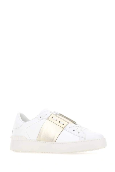 Shop Valentino Garavani Rockstud Low Top Sneakers In White