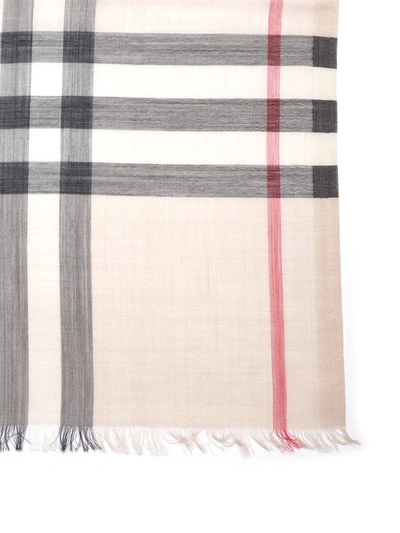 Shop Burberry Lightweight Check Scarf In Multi