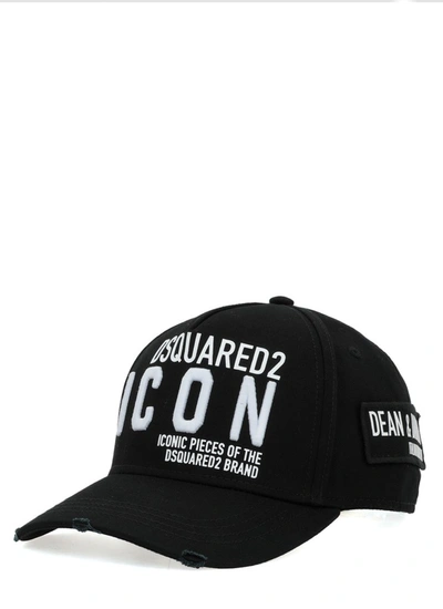 Shop Dsquared2 Logo Embroidered Baseball Cap In Black