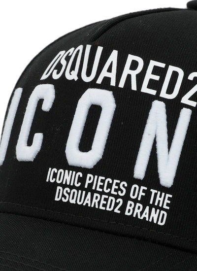 Shop Dsquared2 Logo Embroidered Baseball Cap In Black