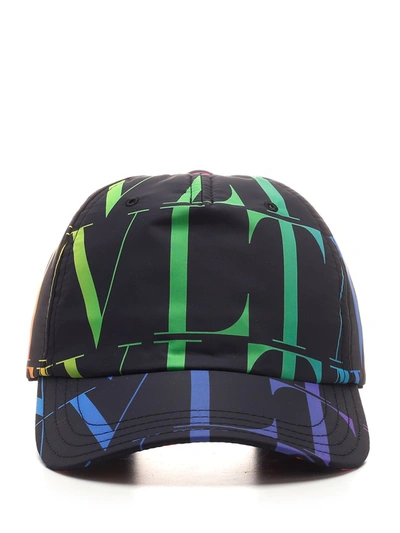 Shop Valentino Vltn Times Printed Baseball Cap In Multi
