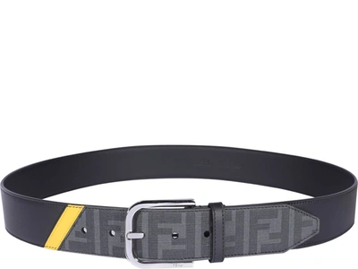 Shop Fendi Ff Motif Buckle Belt In Multi