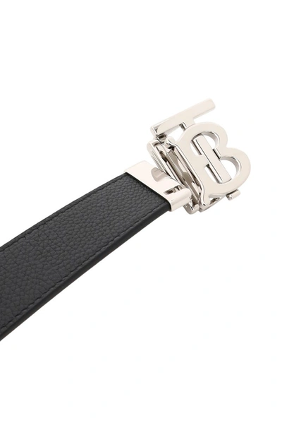 Shop Burberry Reversible Monogram Buckle Belt In Multi