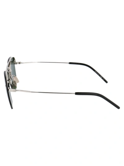 Shop Saint Laurent Eyewear Sl 422 Sunglasses In Silver