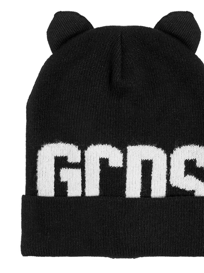 Shop Gcds Logo Teddy Beanie In Black