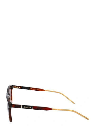 Shop Gucci Eyewear Rectangular Frame Sunglasses In Multi
