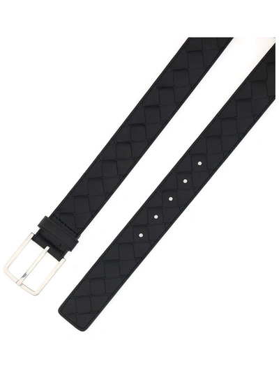 Shop Bottega Veneta Intrecciato Belt In Black