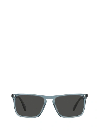 Shop Oliver Peoples Bernardo Rectangular Frame Sunglasses In Blue