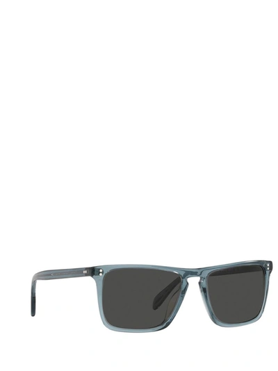 Shop Oliver Peoples Bernardo Rectangular Frame Sunglasses In Blue