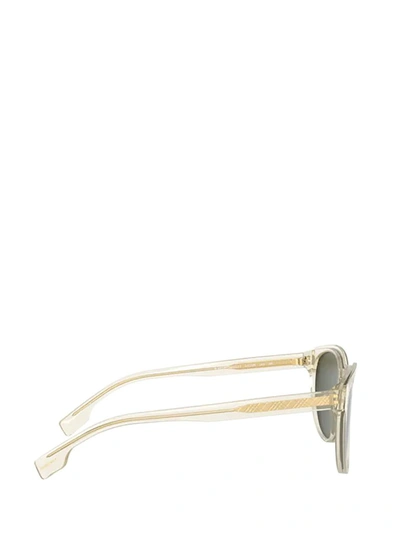 Shop Burberry Eyewear Round Frame Sunglasses In Yellow