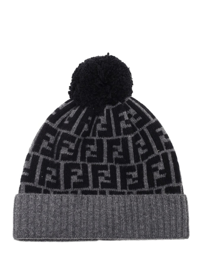 Shop Fendi Ff Logo Beanie In Multi