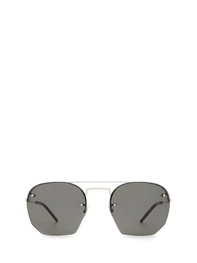 Shop Saint Laurent Eyewear Sl 422 Sunglasses In Silver