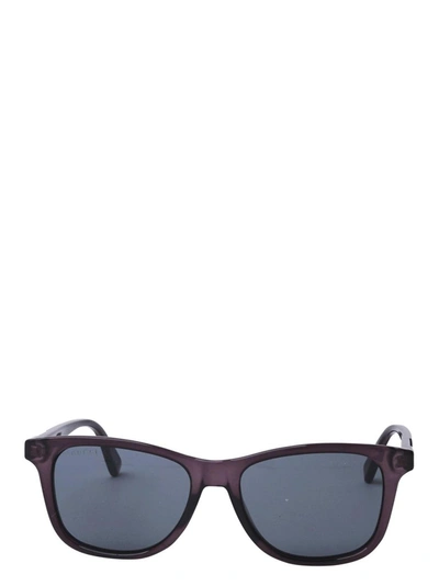 Shop Gucci Eyewear Rectangular Frame Sunglasses In Purple