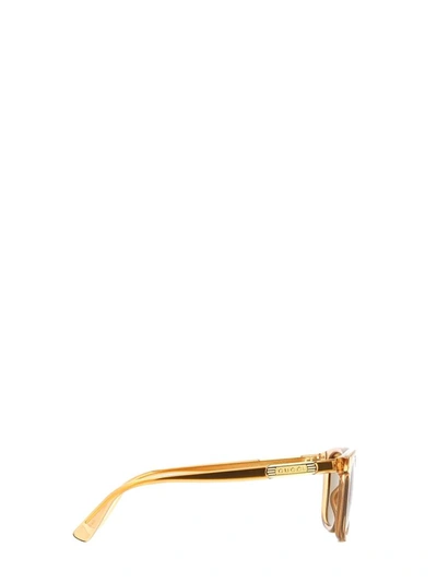 Shop Gucci Eyewear Rectangular Frame Sunglasses In Orange
