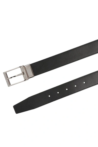 Shop Burberry Reversible Buckle Belt In Black