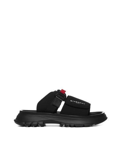 Shop Givenchy Spectre Flat Sandals In Black