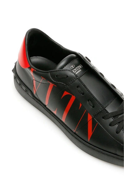 Shop Valentino Garavani Vltn Open Sneakers In Black