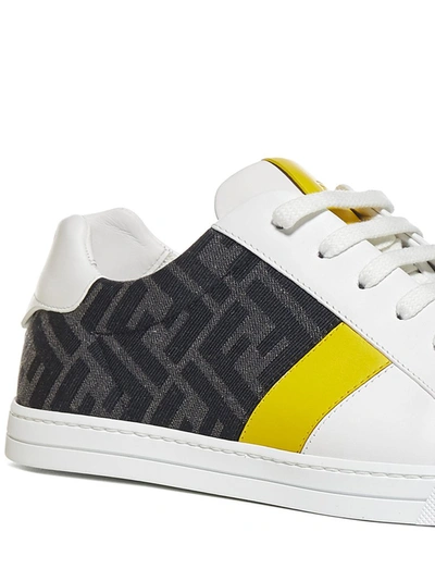 Shop Fendi Ff Motif Panelled Sneakers In Multi