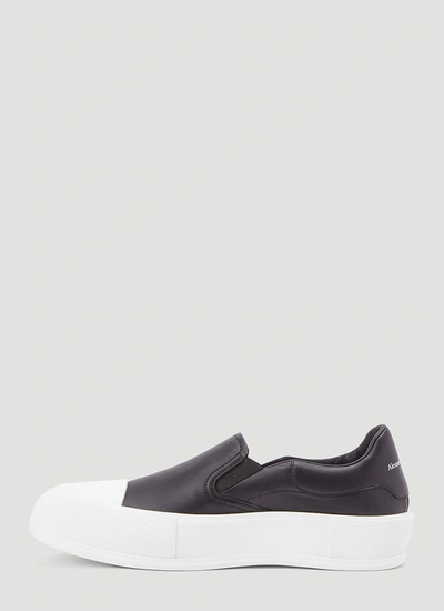 Shop Alexander Mcqueen Deck Skate Sneakers In Black