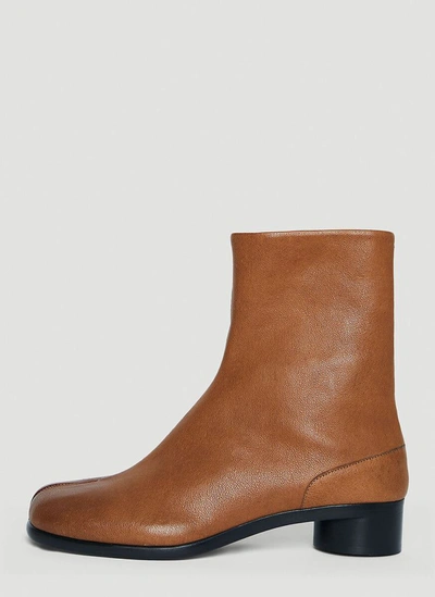 Shop Maison Margiela Tabi Ankle Boots In Brown