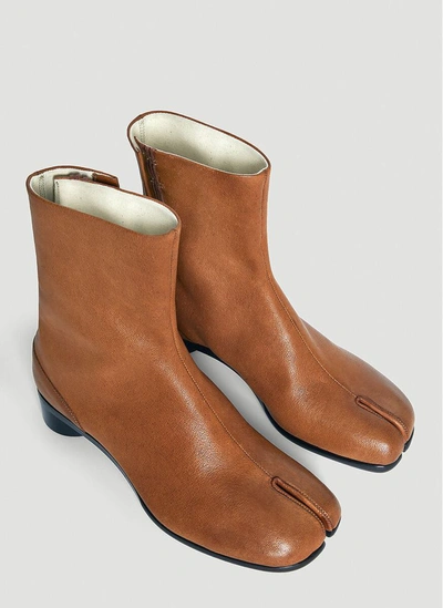 Shop Maison Margiela Tabi Ankle Boots In Brown