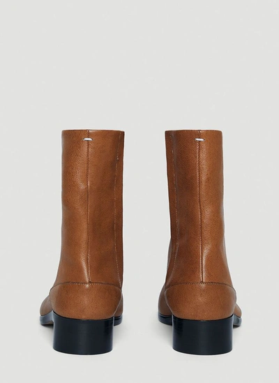 Shop Maison Margiela Tabi Ankle Boots In Brown