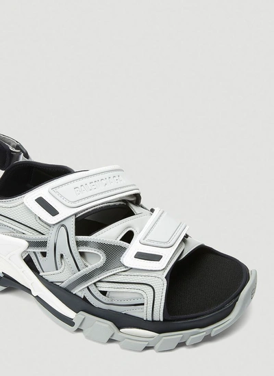 Shop Balenciaga Track Sandals In Grey