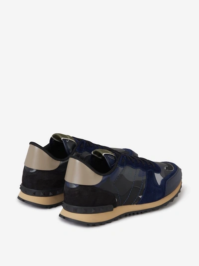 Shop Valentino Camouflage Print Sneakers In Multi
