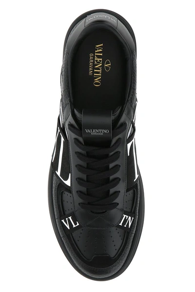 Shop Valentino Vl7n Band Sneakers In Black