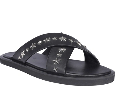 Shop Jimmy Choo Palmo Star Embellished Sandals In Black